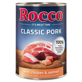 24x400g Rocco Classic Pork Csirke & lazac nedves kutyatáp kép