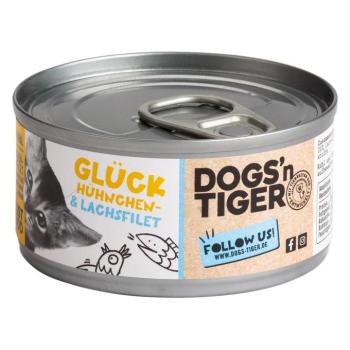 24x70g Dogs'n Tiger Cat Csirke- & lazacfilé nedves macskatáp kép