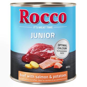 24x800g Rocco Junior Marha, lazac & burgonya nedves kutyatáp kép