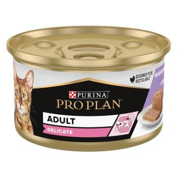 24x85g PURINA PRO PLAN Cat Delicate pulyka nedves macskatáp konzerv kép