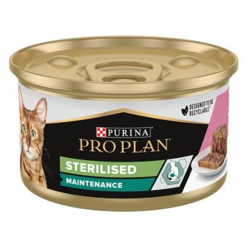 24x85g PURINA PRO PLAN Cat Sterilised Maintenance tonhal & lazac nedves macskatáp kép