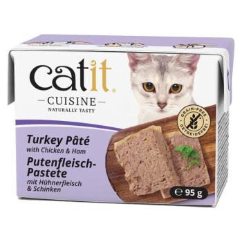 24x95g Catit Cuisine pástétom Pulyka, csirke & sonka nedves macskatáp kép