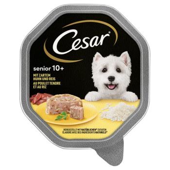 28x150g Cesar Senior 10+ tálcás nedves kutyatáp - Csirke és rizs kép