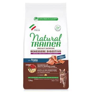 2x1,5kg Natural Trainer Benessere Digestivo pisztráng száraz macskatáp kép