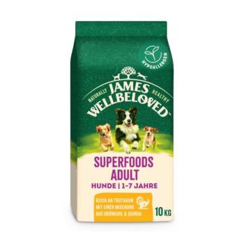 2x10kg James Wellbeloved Superfoods Adult Dog Hypoallergenic pulyka & kel, quinoa száraz kutyatáp kép