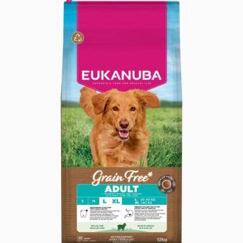 2x12kg Eukanuba Grain Free Adult Large bárány száraz kutyatáp kép