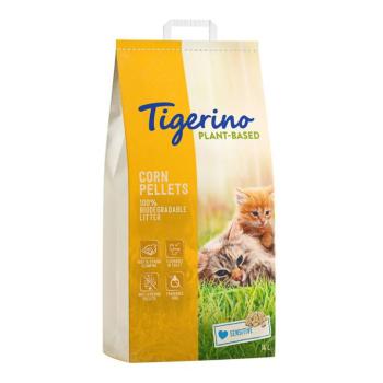 2x14l Tigerino Plant-Based kukorica macskaalom - Sensitive, parfümmentes kép