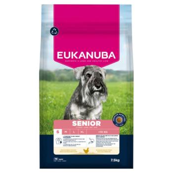 2x7,5kg Eukanuba Premium Nutrition Senior Small Breed csirke száraz kutyatáp kép
