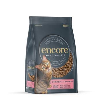 2x800g Encore Cat csirke & lazac száraz macskatáp kép