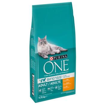 2x9,75kg PURINA ONE Adult csirke & teljes kiőrlésű gabona száraz macskatáp kép