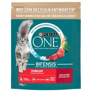3 x 750g PURINA ONE Sterilcat marha száraz macskatáp kép