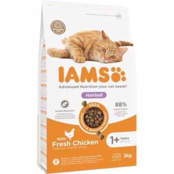 3kg IAMS Advanced Nutrition Hairball csirke száraz macskatáp kép
