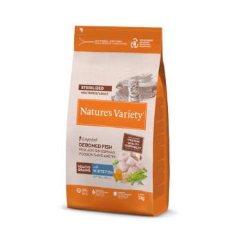3kg Nature's Variety Healthy Grains Sterilized fehér hal száraz macskatáp kép