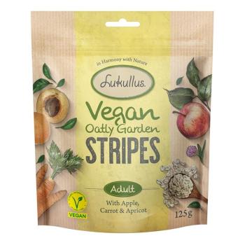 3x125g Lukullus Vegan Garden Stripes Alma, sárgarépa & sárgabarack vegán kutyasnack kép