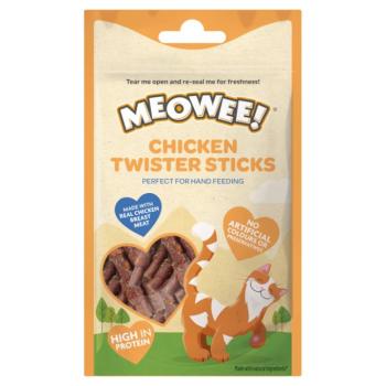 3x31g Meowee! Csirke Twister Sticks macskasnack kép