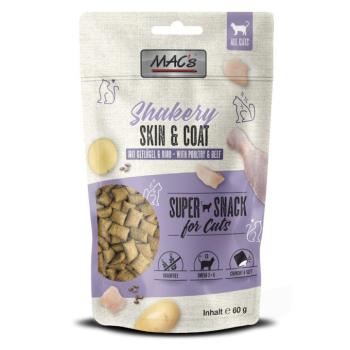 3x60g MAC's Cat Shakery Skin & Coat csirke & marha Snack macska jutalomfalat kép