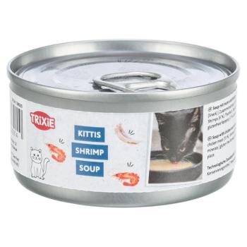 4x80g Trixie Kittis Soup Csirke & garnélarák macskasnack kép