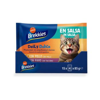 4x85g Brekkies Daily Delice csirke & pulyka nedves macskatáp kép