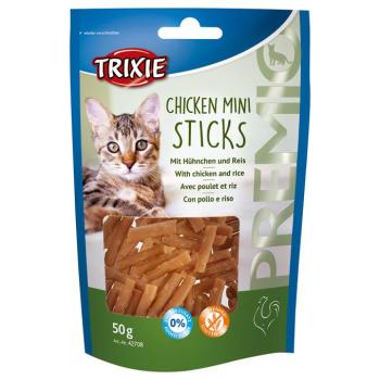 50g Trixie PREMIO Mini Sticks csirke macskasnack kép