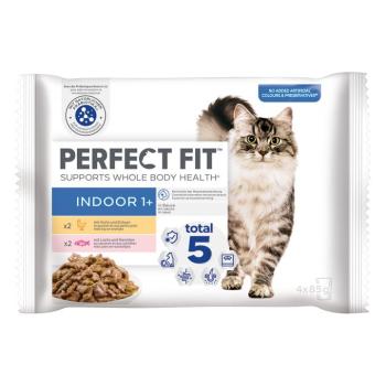 52x85g Perfect Fit Indoor 1+ nedves macskatáp vegyesen kép