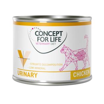 6 x 200 g Concept for Life Veterinary Diet Urinary Chicken nedves eledel felnőtt macskáknak kép