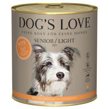 6x 800g Dog's Love Senior/Light pulykás nedves kutyaeledel kép