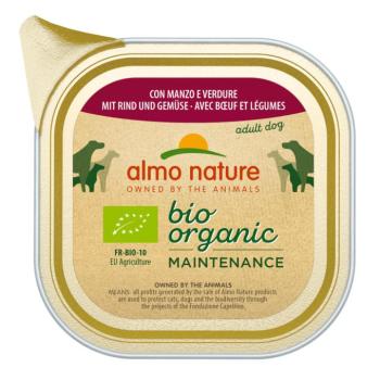 6x100g Almo Nature BioOrganic Maintenance bio marha & bio zöldség  nedves kutyatáp kép