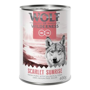 6x400 g Wolf of Wilderness "RED Meat" nedves kutyatáp - Scarlet Sunrise kép