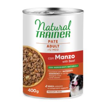 6x400g Natural Trainer Medium & Maxi Adult  nedves kutyatáp - Marha kép