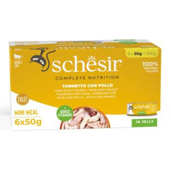 6x50g Schesir Complete Nutrition Filet tonhal & csirke aszpikban nedves macskatáp kép