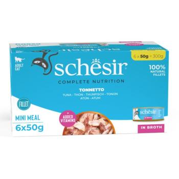6x50g Schesir Complete Nutrition Filet tonhal hallében nedves macskatáp kép