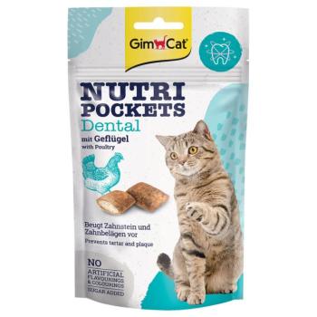 6x60g GimCat Nutri Pockets Dental szárnyas macskasnack kép