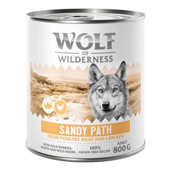 6x800g Wolf of Wilderness nedves kutyatáp - Sandy Path - Szárnyas csirkével kép