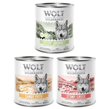 6x800g Wolf of Wilderness nedves kutyatáp - Vegyes csomag kép