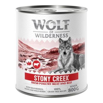 6x800g Wolf of Wilderness Senior nedves kutyatáp - Stony Creek - Szárnyas marhával kép