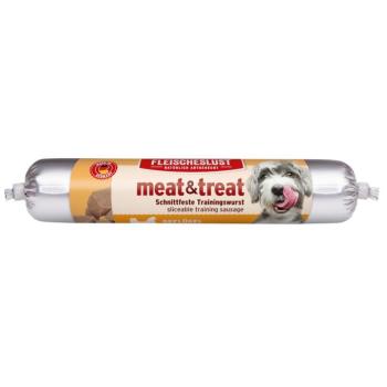 6x80g Fleischeslust meat & treat Szárnyas tréning kutyaszalámi kutyasnack kép