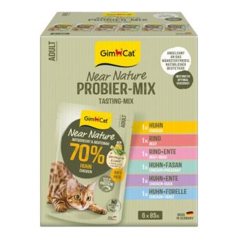 6x85g GimCat Near Nature nedves macskatáp mix (6 változattal) kép