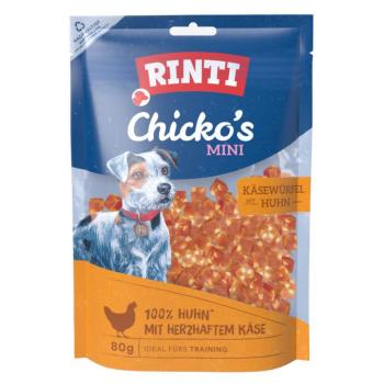 80g Rinti Extra Chicko Mini Sajtkocka & csirke rágócsíkok kutyasnack kép