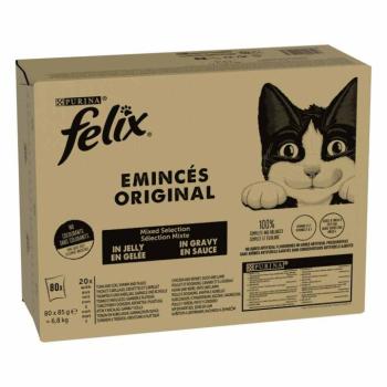 80x85g Felix Original hús- és halválogatás nedves macskatáp kép