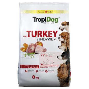 8kg Tropidog Premium Adult Small pulyka & rizs száraz kutyatáp kép