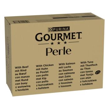 96x85g Gourmet Perle marha, csirke, lazac, tonhal nedves macskatáp kép