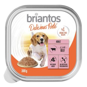 9x300g Briantos Delicious Paté Marha tálcás nedves kutyatáp kép