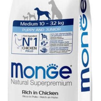 Monge Medium Puppy and Junior chicken 15 kg kép