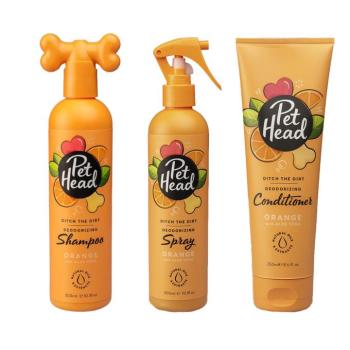 Pet Head Ditch The Dirt 3 részes szett kutyáknak: 300ml sampon, 250ml kondicionáló és 300ml spray kép