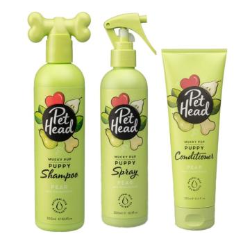 Pet Head Mucky Puppy 3 részes szett kölyökkutyáknak: 300ml spray+300ml sampon+250ml kondícionáló kép