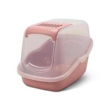 Savic Nestor macska wc, hamvas rózsaszín/átlátszó kép