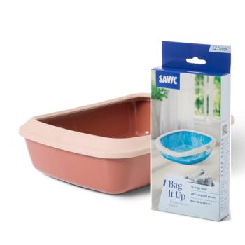 Szett Savic Iriz 50 cm-es peremes alomtálca+ Bag it Up Large alomalátét kép