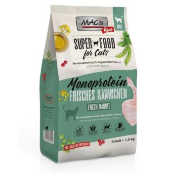 1,5kg MAC's Superfood for Cats Adult Monoprotein nyúl száraz macskatáp