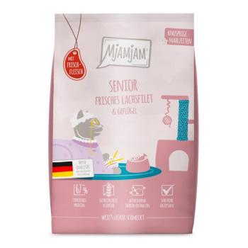 1,5kg MjAMjAM ropogós falatok Senior lazac & szárnyas száraz macskatáp kép