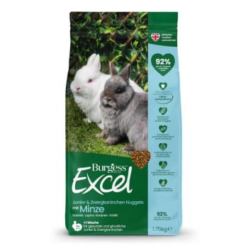 1,75kg Burgess Excel Nuggets mentával étrend-kiegészítő eledel Junior & törpenyulaknak kép